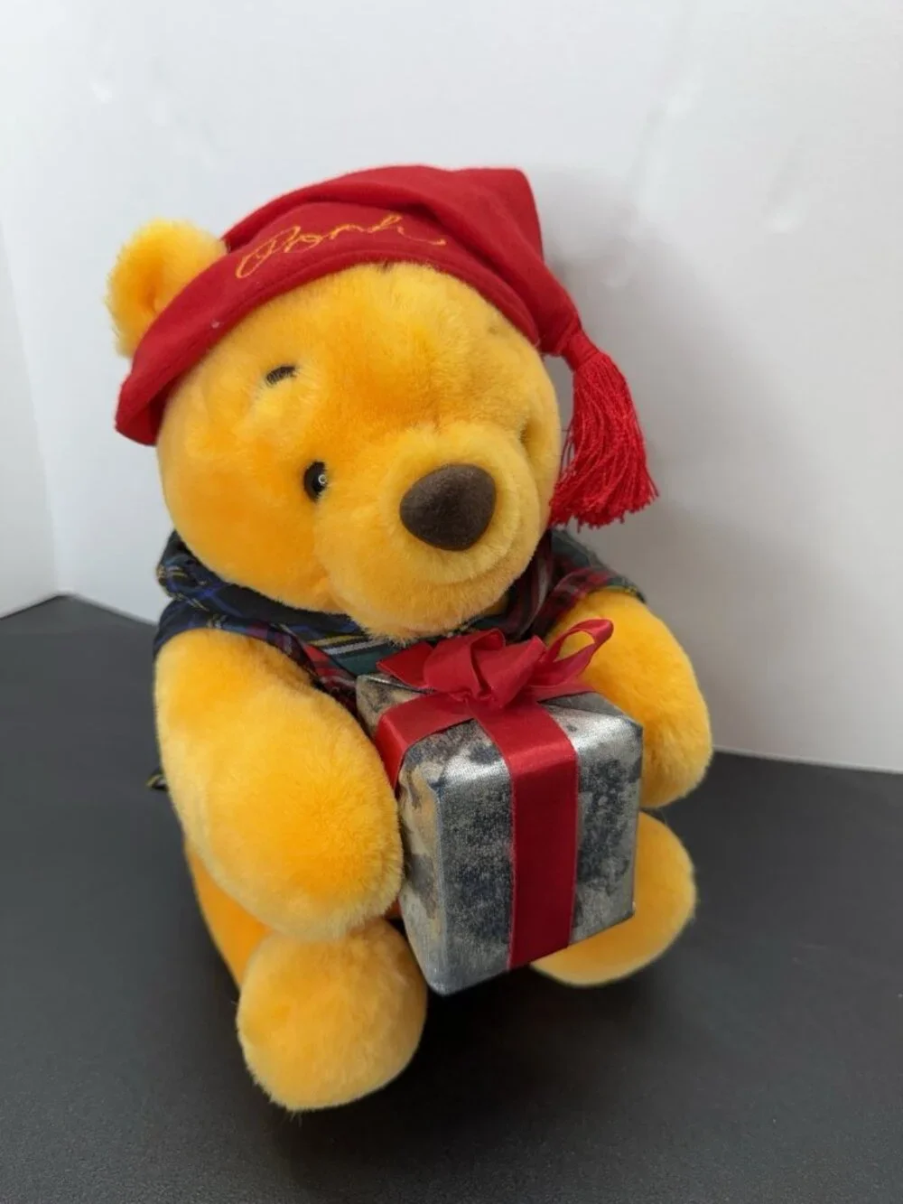 Vintage Disney Store Winnie the Pooh Plush Holiday Christmas Pajamas Present 12